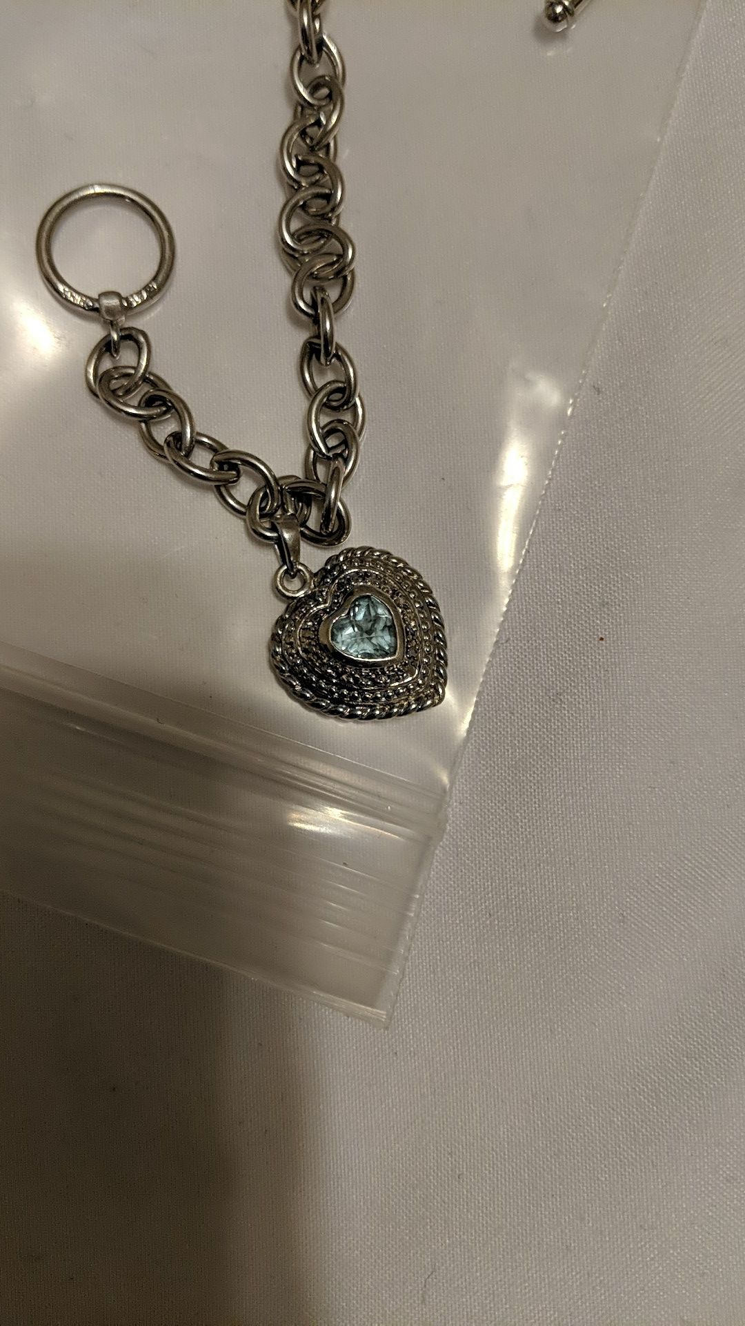 STERLING SILVER AQUAMARINE BRACELET