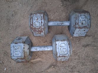 Set Of 50lb Hex Head Dumbells $100. Or Trade For Set Of 25lb & 30lb Sets Of Hex Heads