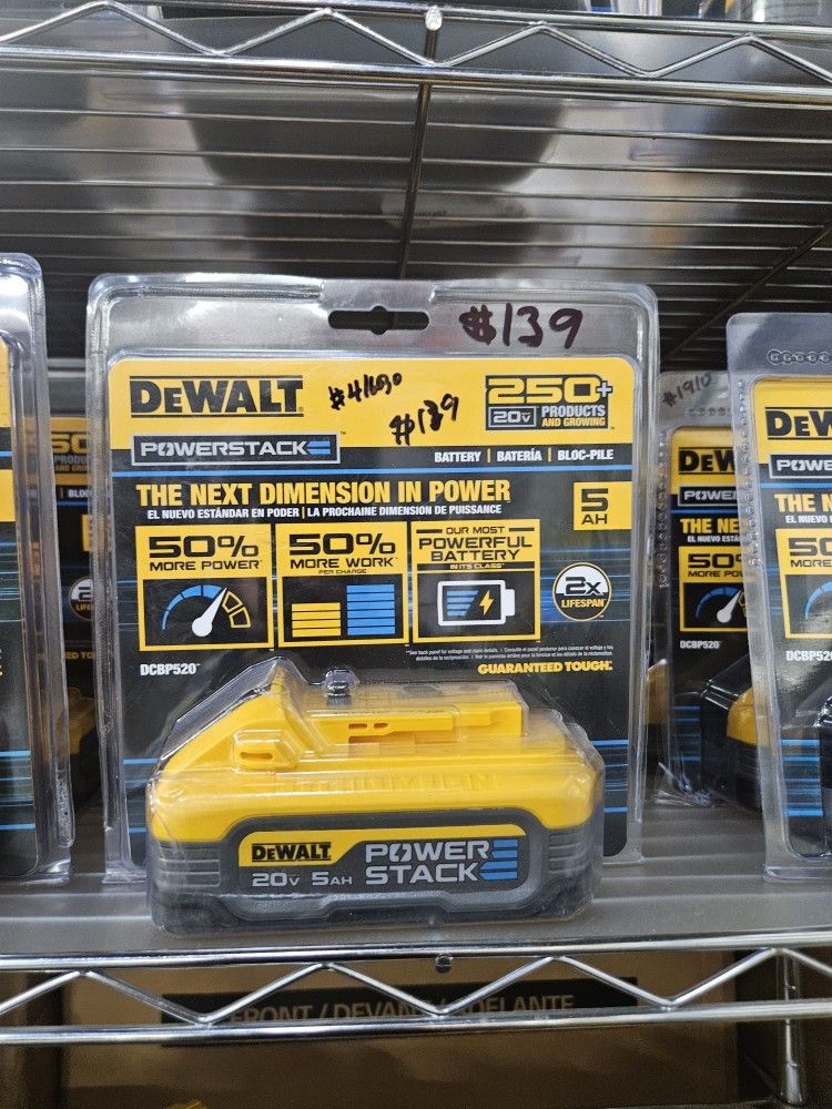 DEWALTPOWERSTACK 20V Lithium Ion 5.0Ah Battery Pack