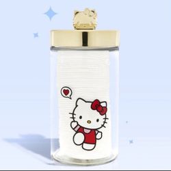 Hello Kitty Chic Large Reusable Jar + Premium Cotton Pads