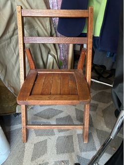 $35- Children’s antique oak folding chair