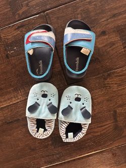 Baby Boy Size 5/6 Slippers And Sandals 