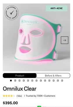 Omnilux clear red light therapy mask
