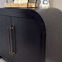 Black Wood Storage Cabinet 
