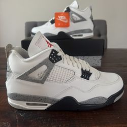 Nike Air Jordan Retro 4 White Cement Shoes
