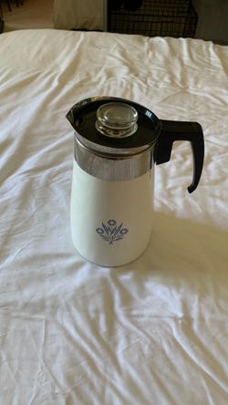 CorningWare Vintage Blue Flower 9 Cup Stovetop Percolator