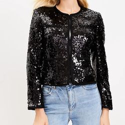 New with tags Ann Taylor Loft Sequin Crew Neck Jacket