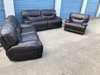 Leather Couches Power Recline