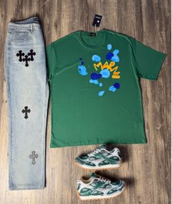 Bottega Veneta sneakers, Marni shirt, and chrome heart jeans brand new