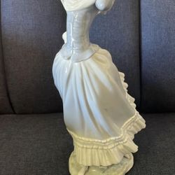 Lladro Figurine, "Spring Breeze, #4936, Retired, Elegant Lady Holding Hat in Wind 