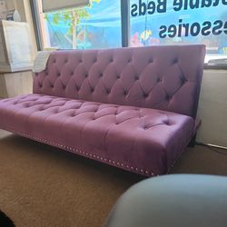 Futon Luxury Purple Sofa Bed (Full) 