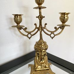 Antique Brass Candelabra 