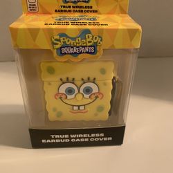 SpongeBob Earbud Cover Case 1st & 2nd Gen AirPods with carabiner attachment