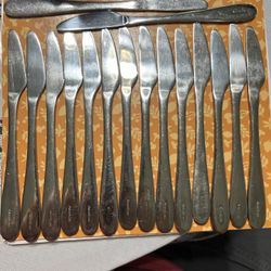 16 stainless steel table knives