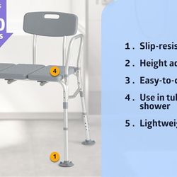 MEDLINE GUARDIAN Transfer Bench with Back