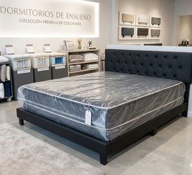 New KING Size bed frame with mattress platform bed frame with mattress free delivery King size bed