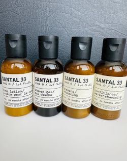 Le Labo Santal 33 Mini Size 4pcs (Body Lotion, Shower Gel, Shampoo, Conditioner)