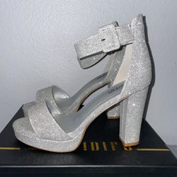 Silver Glitter Heels 