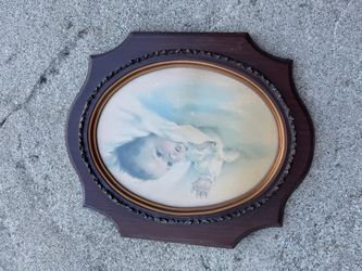 Vintage Oval Portrait Framed Wall Art
