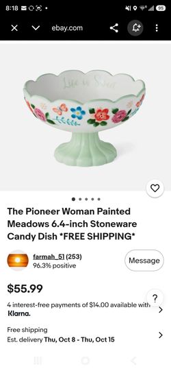 New Pioneer Woman Floral candy dish,Cake Server