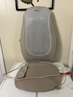 ObusForme Back Massager with Heat | Vibration Massage|Back Support Frame, Removable Lumbar Pad for Low Back Support | On-The-Go Relief, Home, Office