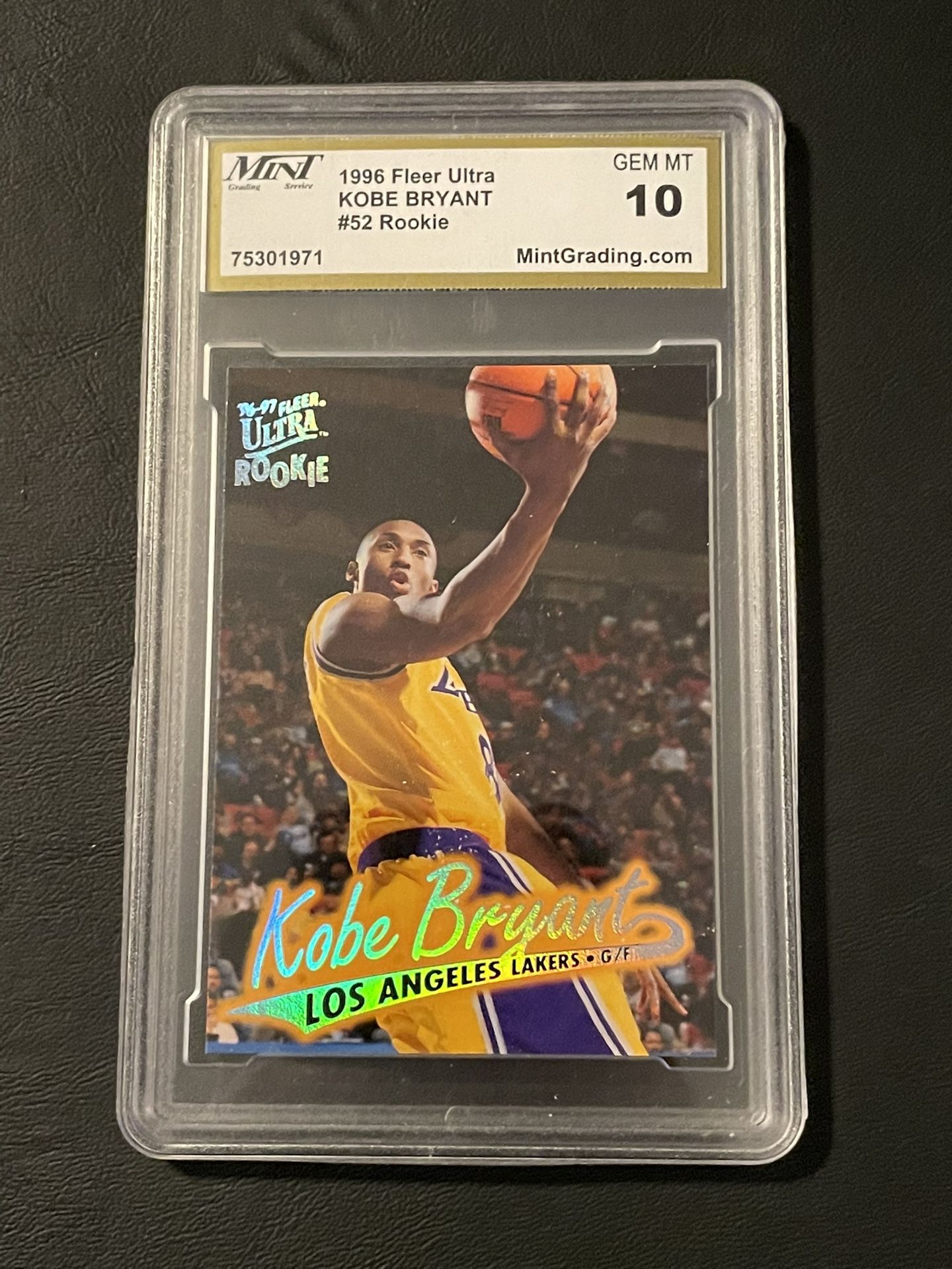 Los Angeles Lakers Kobe Bryant Graded 10 Rookie Card