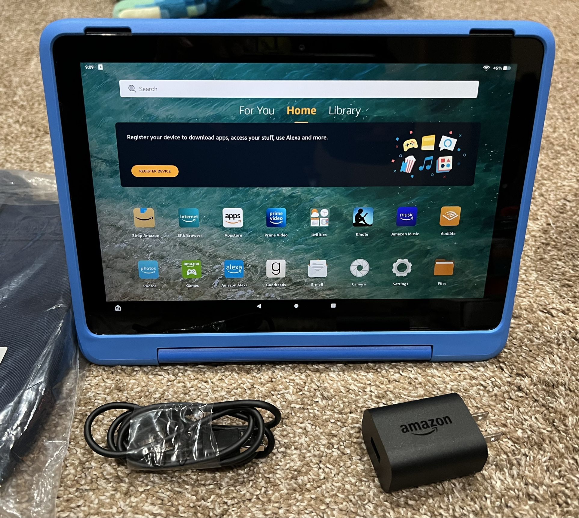 Fire HD 10 Kids Pro Tablet, 10.1”, carry case, screen protector