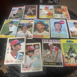 Vintage baseball cards from 1960 And up-13 Total