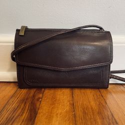Beautiful Fossil Leather Crossbody Mini 