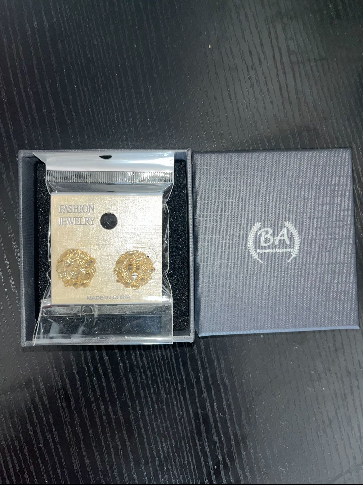 Gold Nugget Earrings Brand New