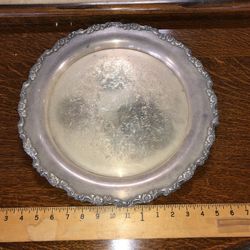 Vintage Silver Plate Round Tray Platter Oneida Royal Provincial 