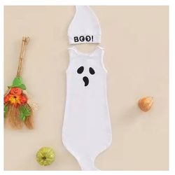 Newborn 0-3 Months Baby Ghost Halloween Costume