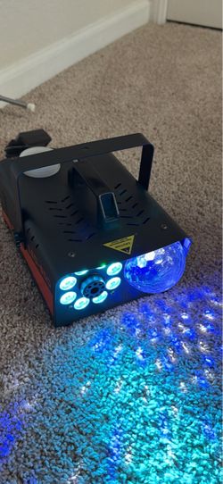 600W Fog Machine with LED Lights + Fog Juice