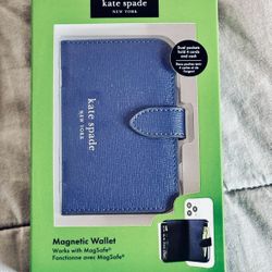 Kate Spade Morgan Magnetic Wallet w/ Magsafe for iPhone 17/16/15/14 - Blue 