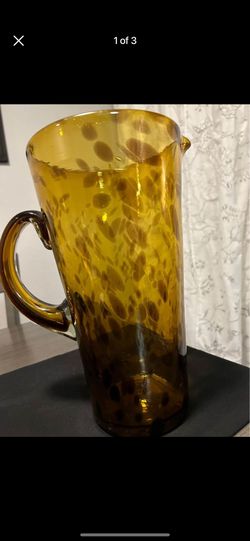 Tall Brown - Decorative Glass/Vase/Pitcher