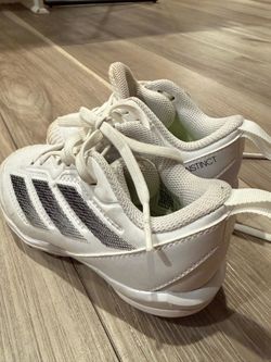 Adizero youth cleats white size 10