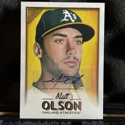 2018 Topps Gallery Matt Olson Autograph Card