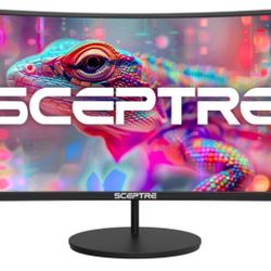 Sceptre Curved 27" FHD 1080p 75Hz LED Monitor HDMI VGA Build-In Speakers, EDGE-LESS Metal Black 2019 (C275W-1920RN) 