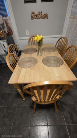 Dining table with 6 chairs