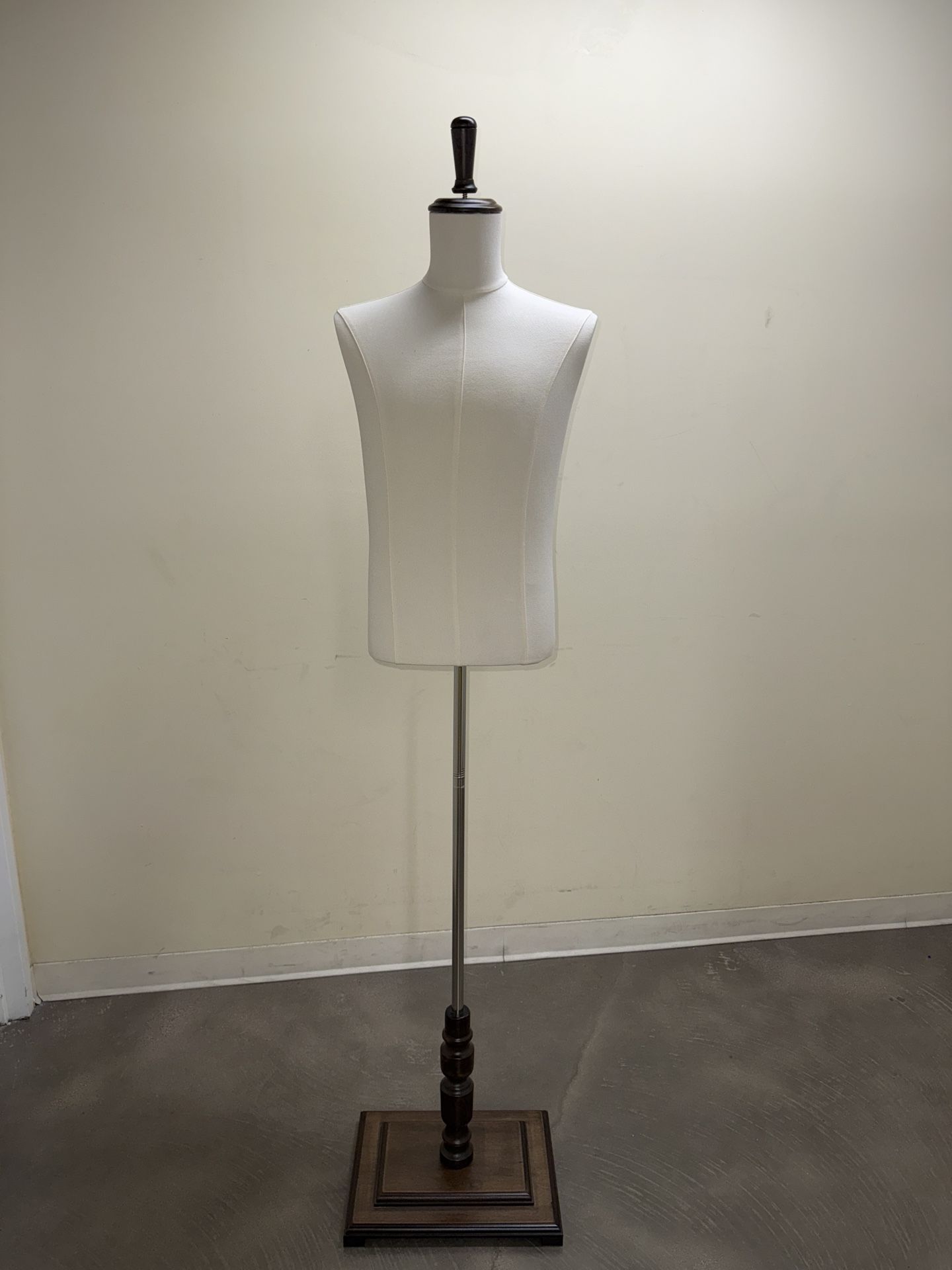 Male Mannequin Torso Dress Form Adjustable Wooden