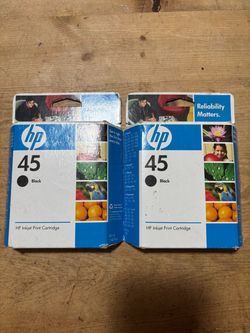 HP 45 Black Inkjet Print Cartridge – Lot of 2