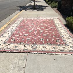 Vintage Hand Tied Rug Thick Heavy Wool 