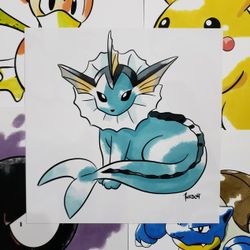 Vaporeon Pokemon Art Print