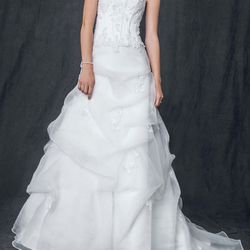 Corset Wedding Dress w/ Beaded Lace