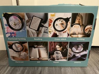 10X 30X Large Floor Magnifying Glass with Light and Stand, 72 LED Floor Magnifying Lamp, Floor Magnifiers with Light for Reading, Sewing, Crafts, Clos