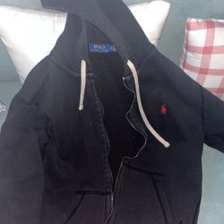 Size M Black Polo Hoodie 