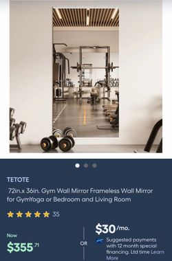 Gym Mirror - 89.5” x 36”