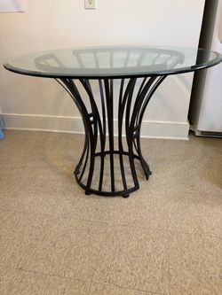 Table with a glass top