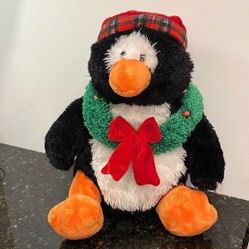 Gund Penguin Vintage Plush Christmas Pals Large 14” Stuffed Animal Xmas … 