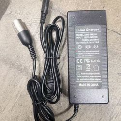 42V 2A Charger 3-Pin XLR, for Heybike Cityscape, Ecotric Starfish Dolphin Peacedove 20", Swagtron eb6 Fat- tire and More 36V Lithium Battery Power Sup